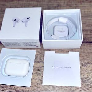Brand new never used AirPod pros with all accessories included